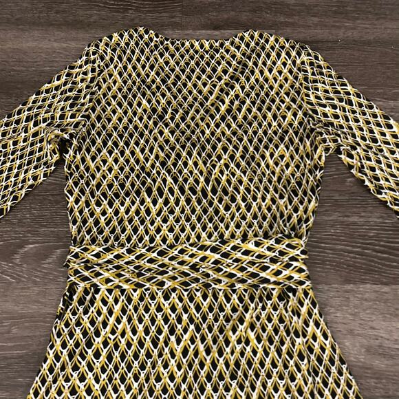 NWOT Diane Von Furstenberg New Julian Two Silk Wrap Dress Snake 3/4 Sleeve Midi - Picture 10 of 16
